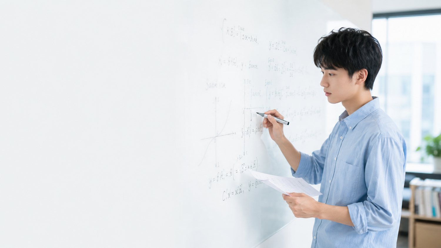 現役京大生がホワイトボードで生徒に教える様子